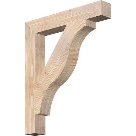 Ekena Millwork Funston Block Smooth Bracket, Douglas Fir, 3 1/2"W x 24"D x 28"H BKT04X24X28FST05SDF